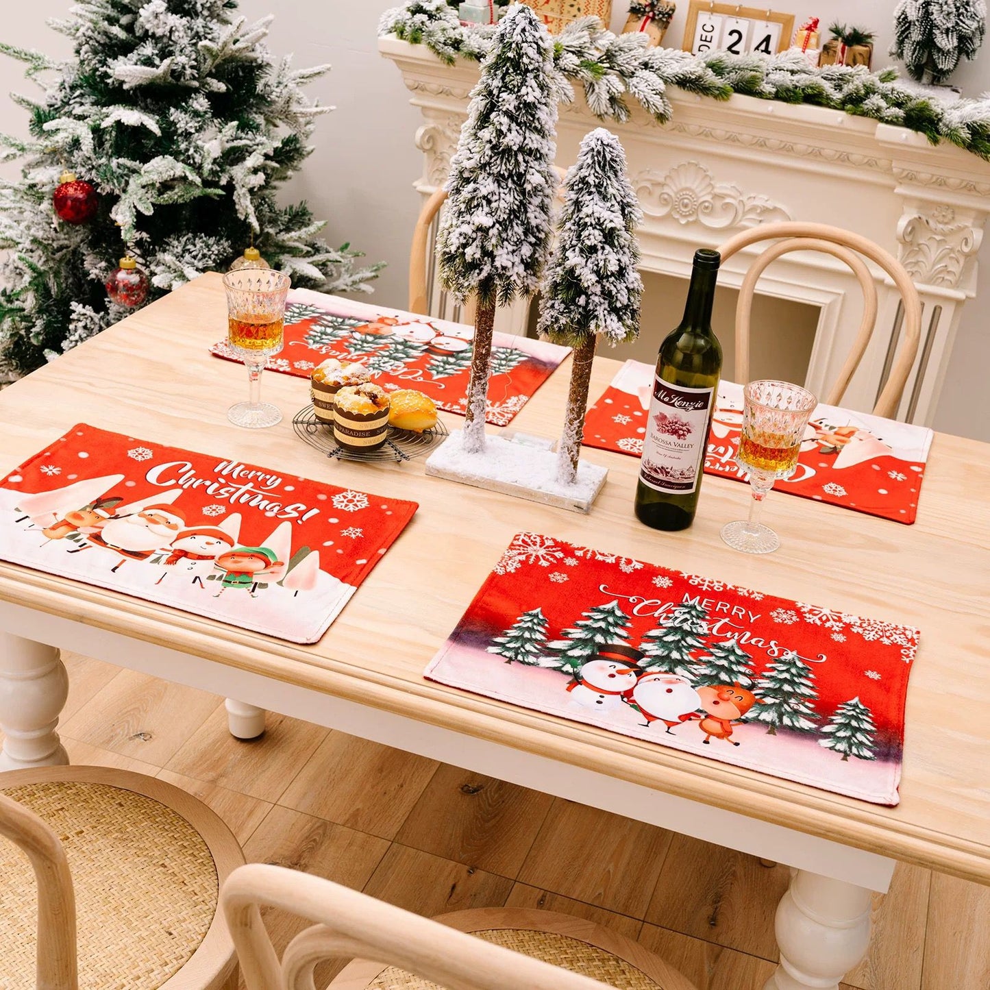 Individuales Navideños Premium🎄(44cm x 30cm) | Dale un toque elegante y festivo a tu mesa