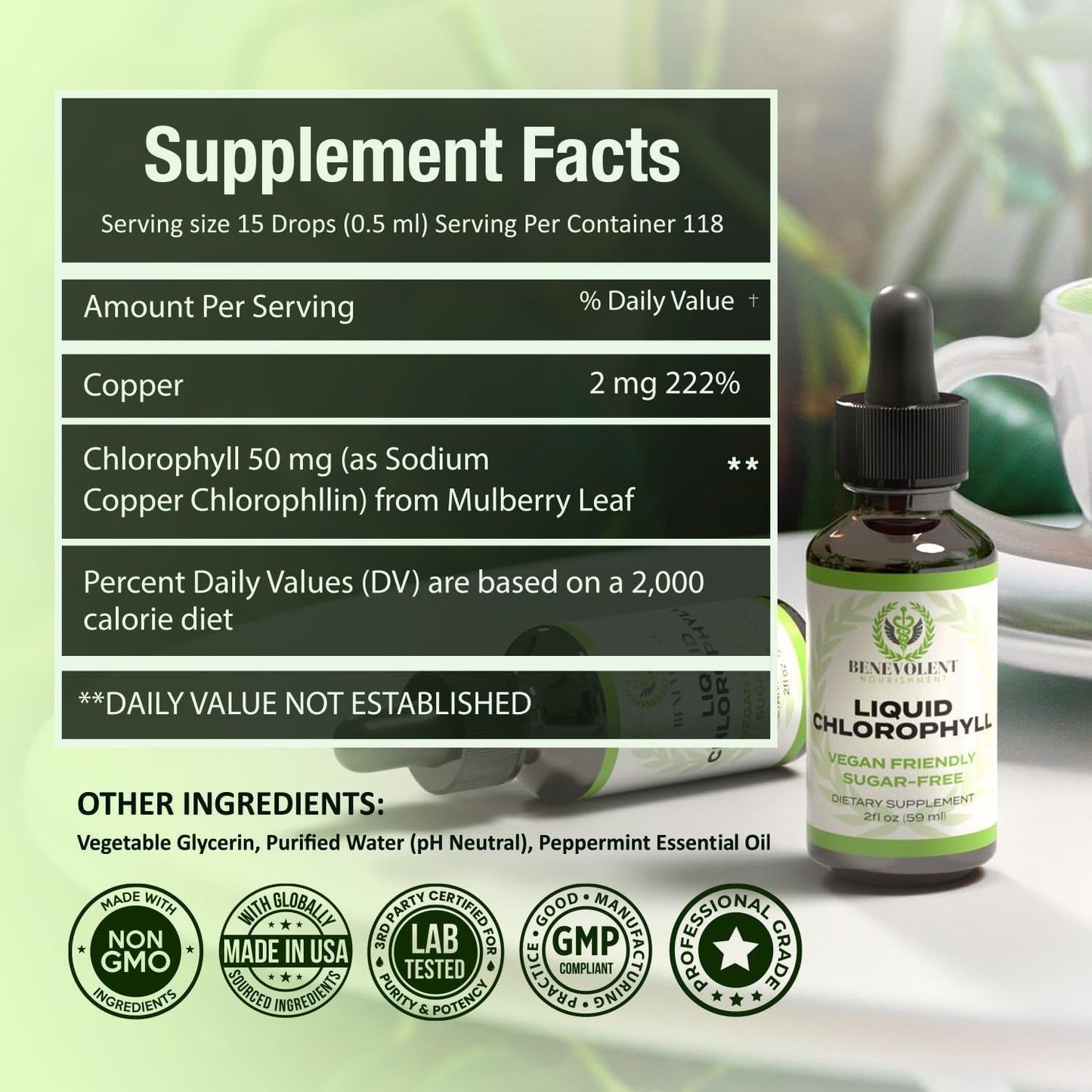 Benevolent Chlorophyll- Detox, Vitalidad y Bienestar Desde Adentro ¡Tu Clorofila Premium Aquí!