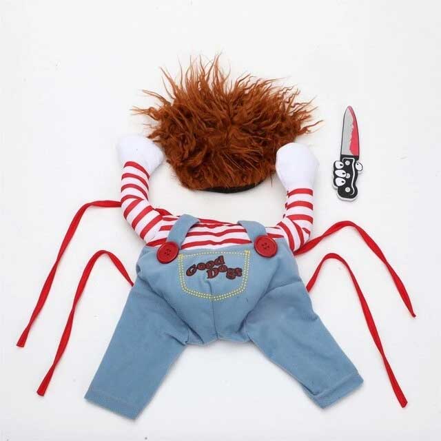 ¡Haz que tu Mascota sea el más temido y tierno de Halloween con Chuky Dog/Cat!