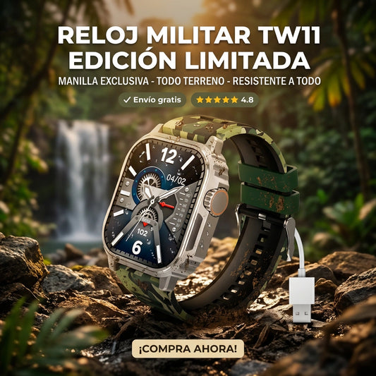 RELOJ MILITAR TW11 EDICIÓN LIMITADA - Manilla exclusiva estilo militar resistente a todo