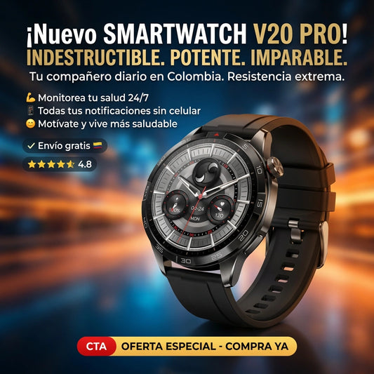 SmartWatch V20 Pro- este reloj lo aguanta todo