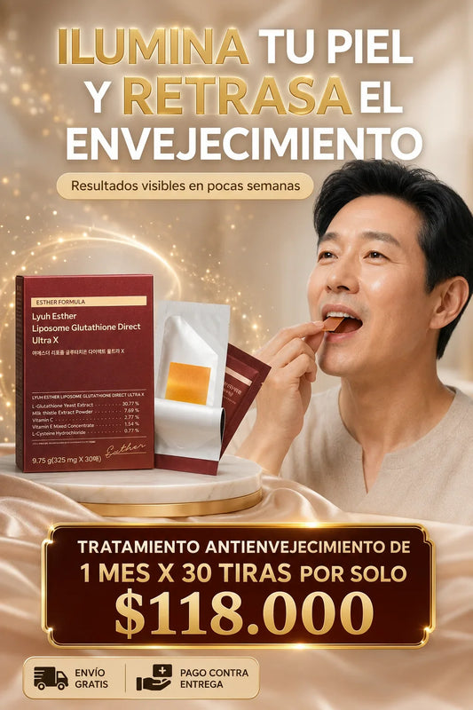ESTHER FÓRMULA Tiras de Glutatión Liposomal Suplemento Coreano